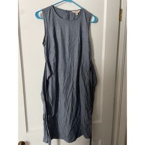 Brooks Brothers Red Fleece Blue White Polka‎ Dot Sleeveless Sheath Dress Size 2